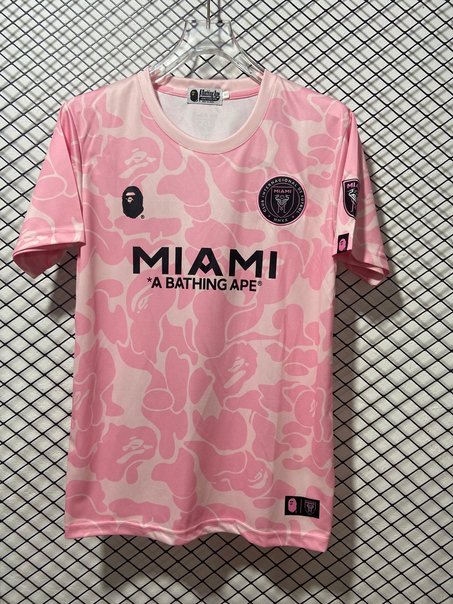 Maillot Bape x Inter Miami Fc Rose
