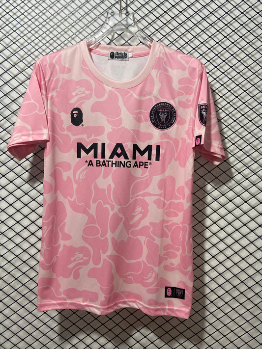 Maillot Bape x Inter Miami Fc Rose